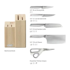 Elevate Fusion Knivblok - 6 dele