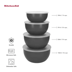 Opbevarings skålsæt m. låg - 8 dele